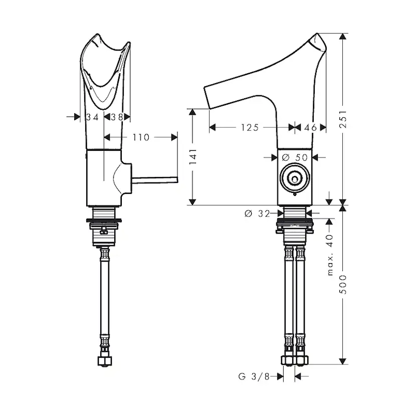 Tvättställsblandare Axor Starck V