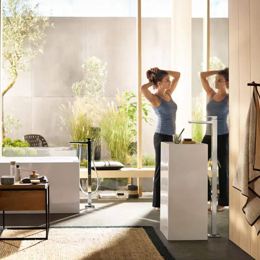 Tvättställsblandare Hansgrohe Metropol 1-grepps för Golvmontage