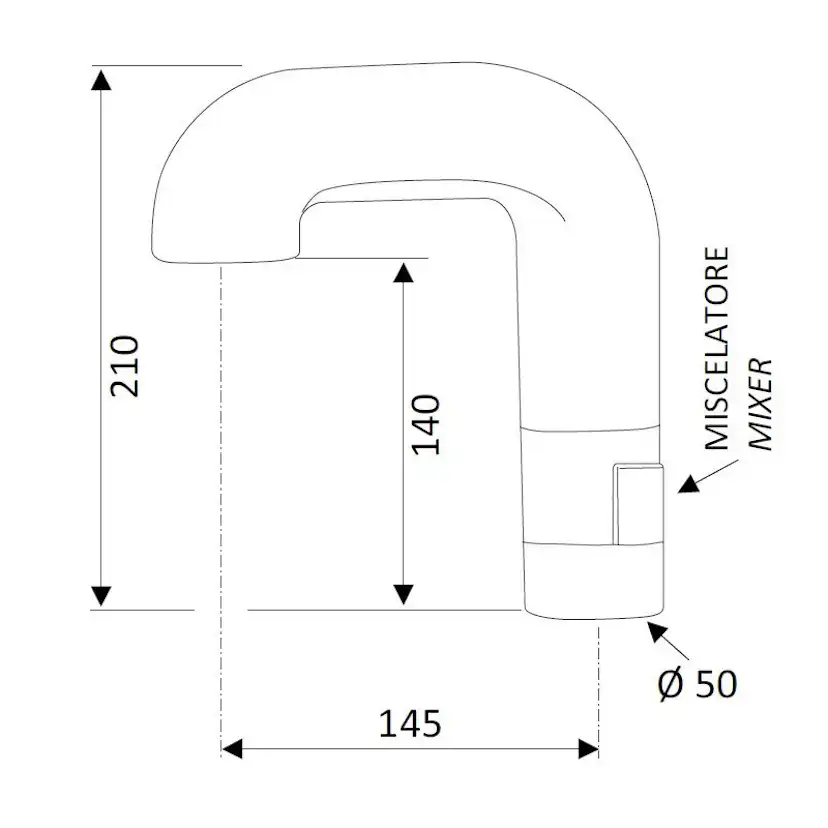 Tvättställsblandare Mariani Sensor E14 Beröringsfri