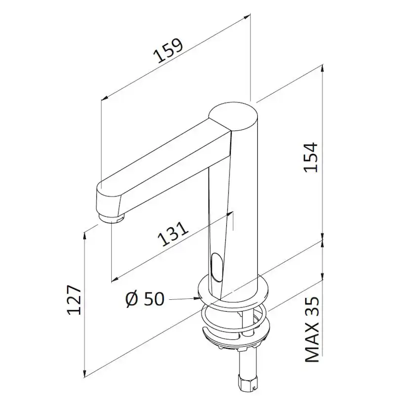 Tvättställsblandare Mariani Sensor E1700 Beröringsfri