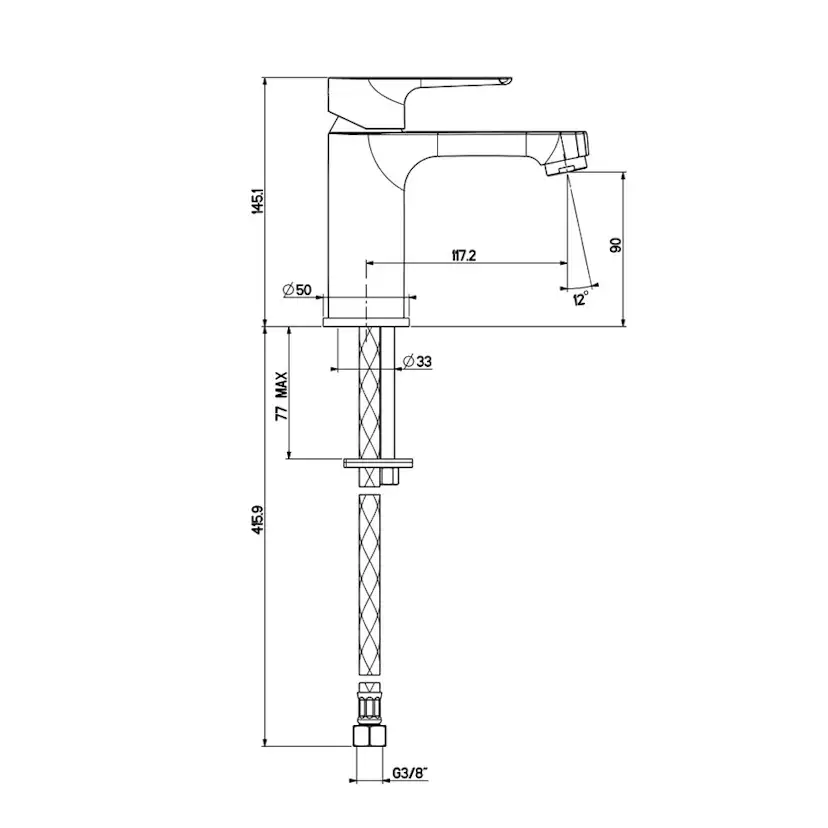 Tvättställsblandare Miller Badrum H20 Maxi