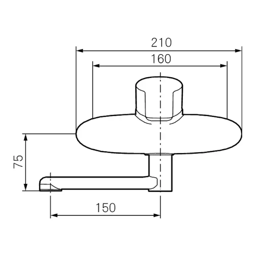 Tvättställsblandare Mora Cera W5 Vägghängd