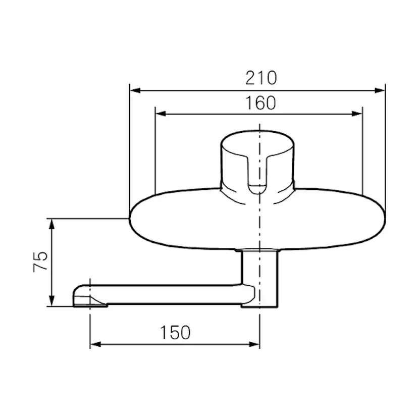 Tvättställsblandare Mora MMIX W5 Vägghängd