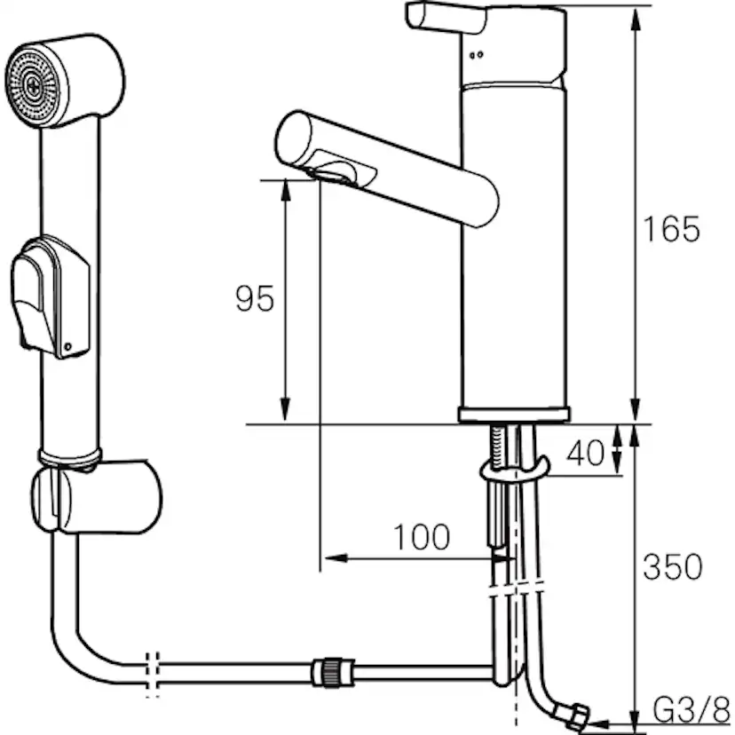 Tvättställsblandare Mora Rexx B5 Sanette