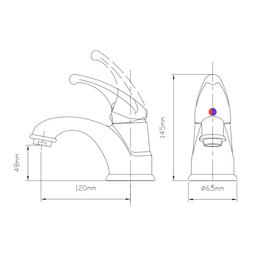 Tvättställsblandare Strand Stainless Alice A23