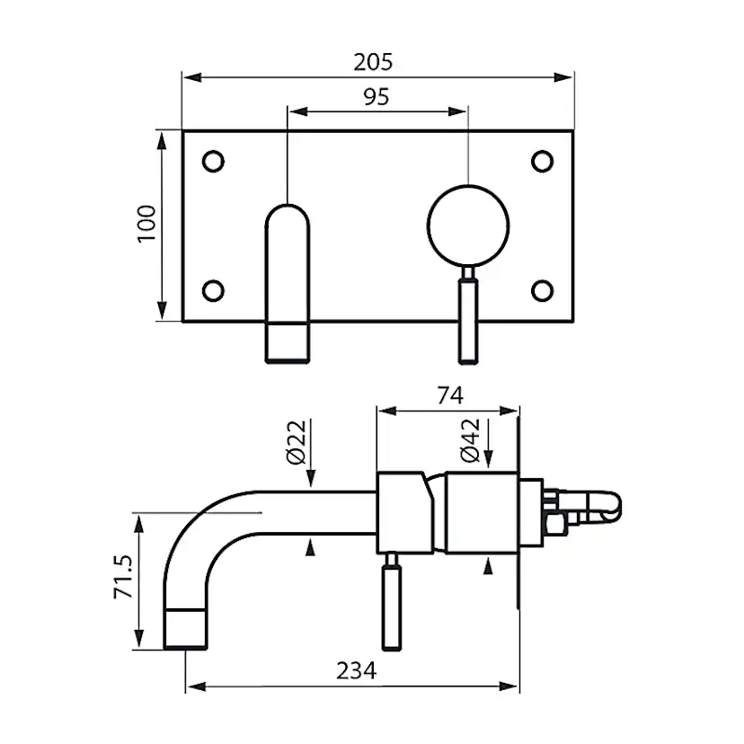 Tvättställsblandare Tapwell Box 008