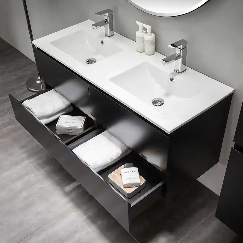 Tvättställsskåp Bathlife Eufori Svart