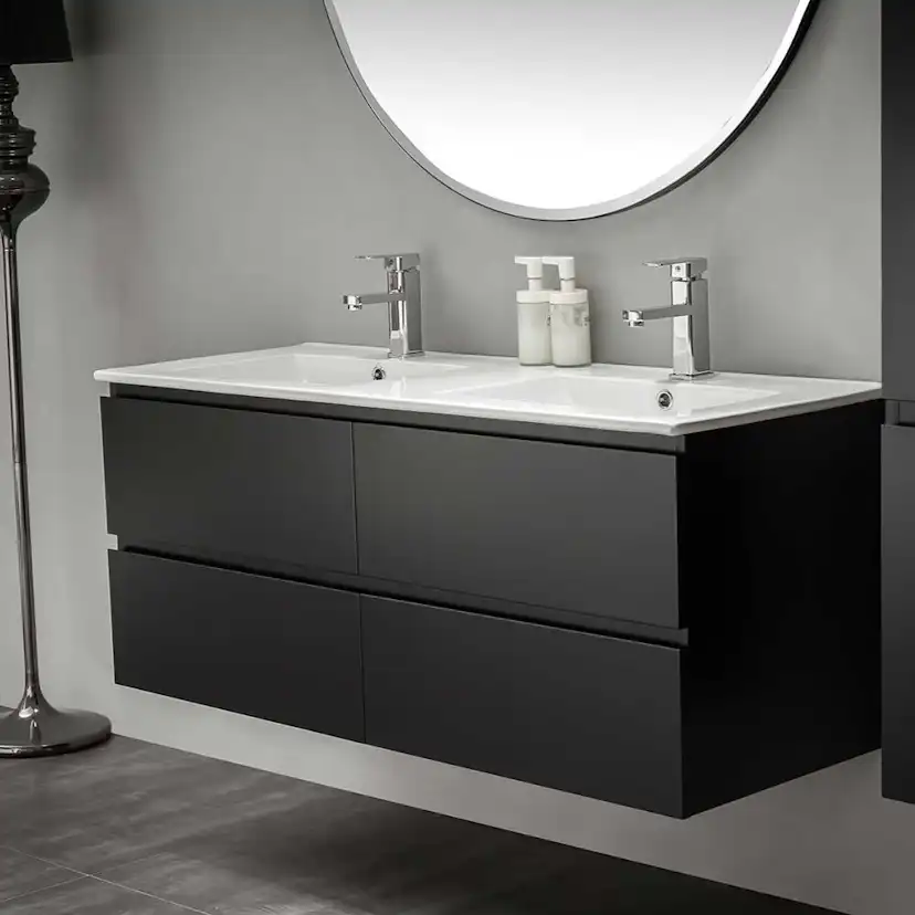 Tvättställsskåp Bathlife Eufori Svart