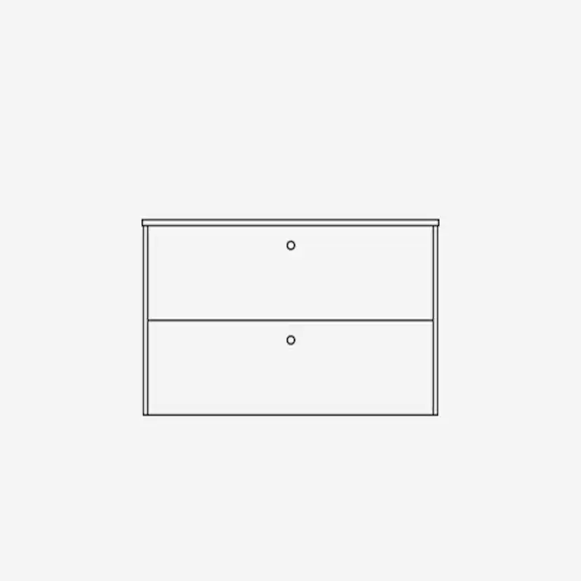 Tvättställsskåp Ballingslöv KC80 Lessmore med 2 Lådor