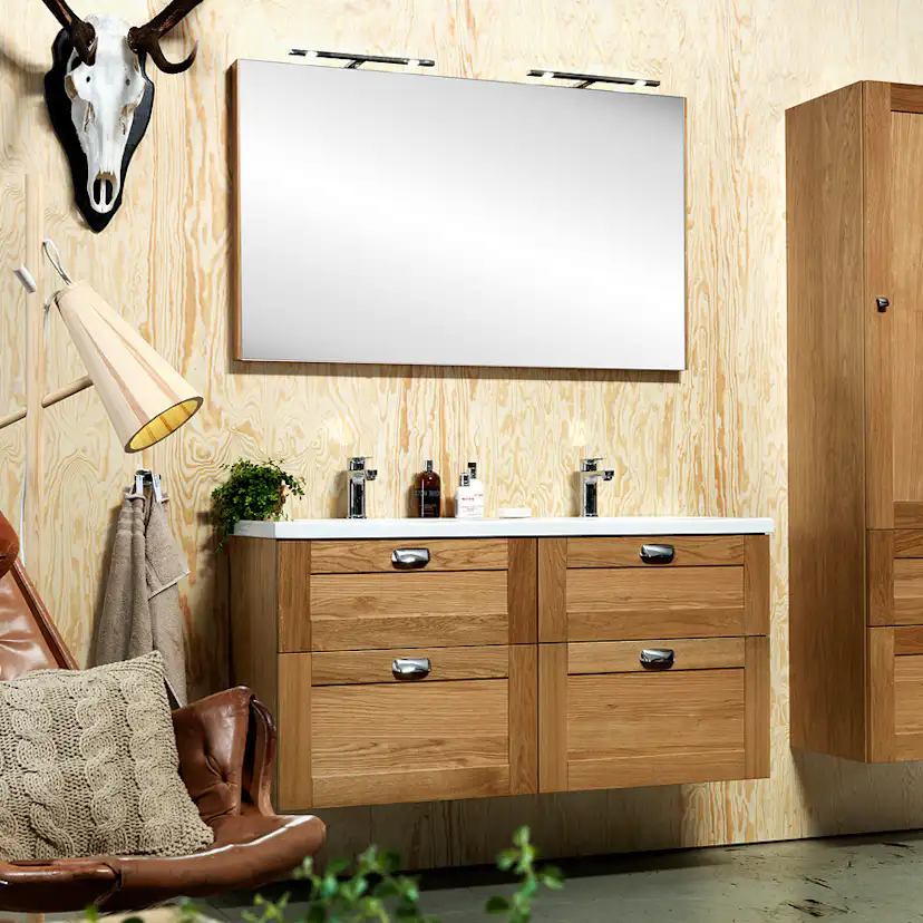 Tvättställsskåp Miller Badrum London 120 för Heltäckande Tvättställ