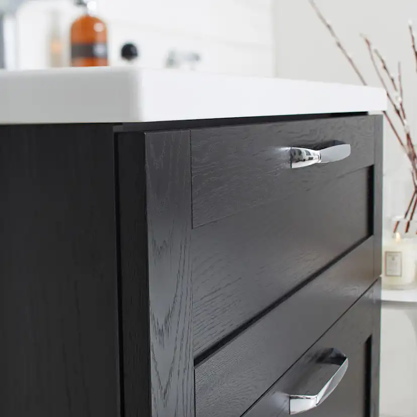 Tvättställsskåp Miller Badrum London 80 för Heltäckande Tvättställ