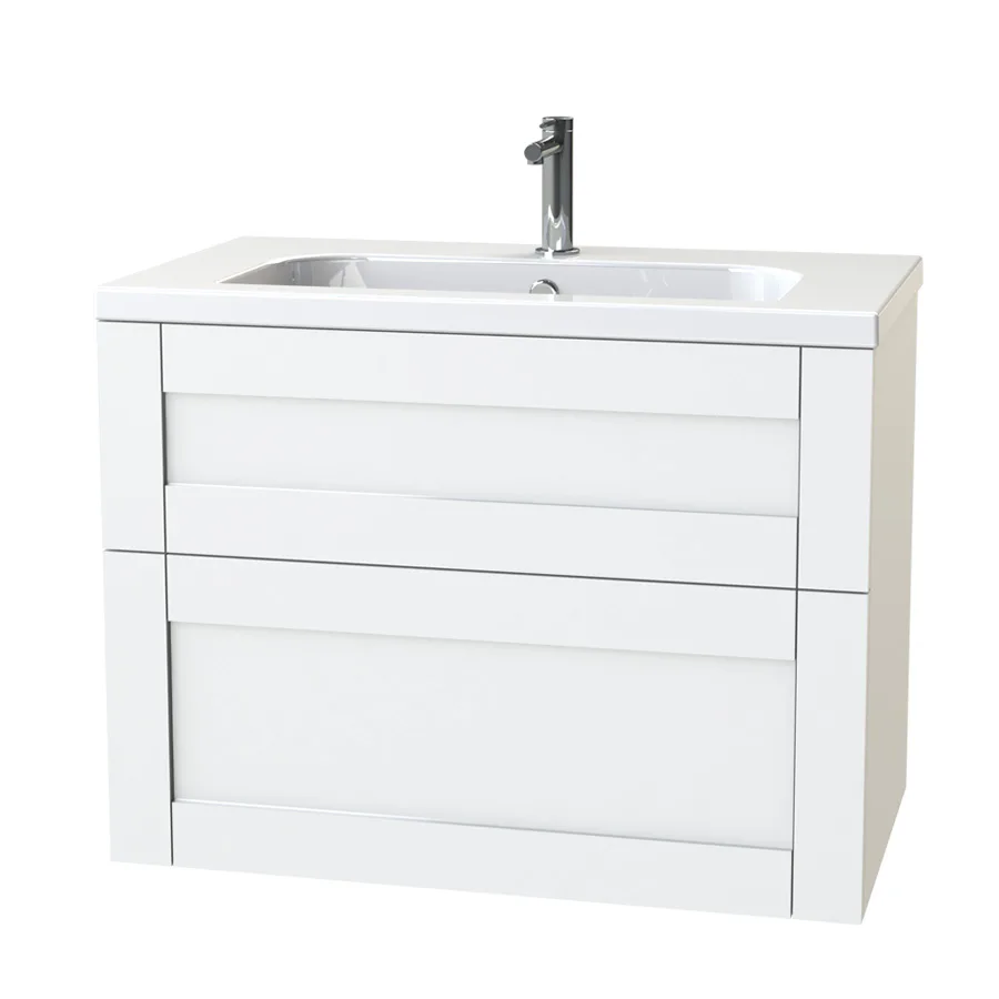 Tvättställsskåp Miller Badrum London 80 för Heltäckande Tvättställ