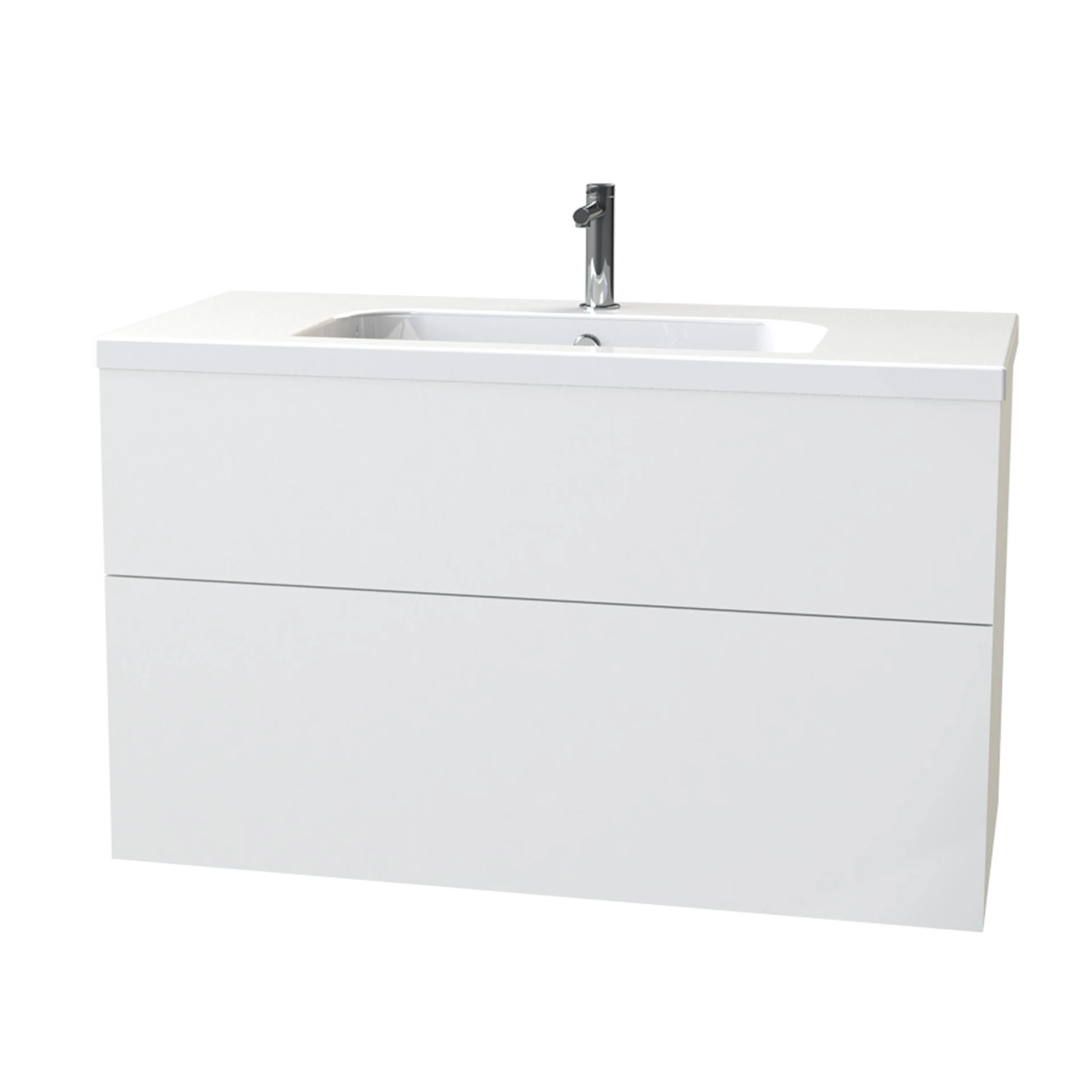 Tvättställsskåp Miller Badrum New York 100 för Heltäckande Tvättställ