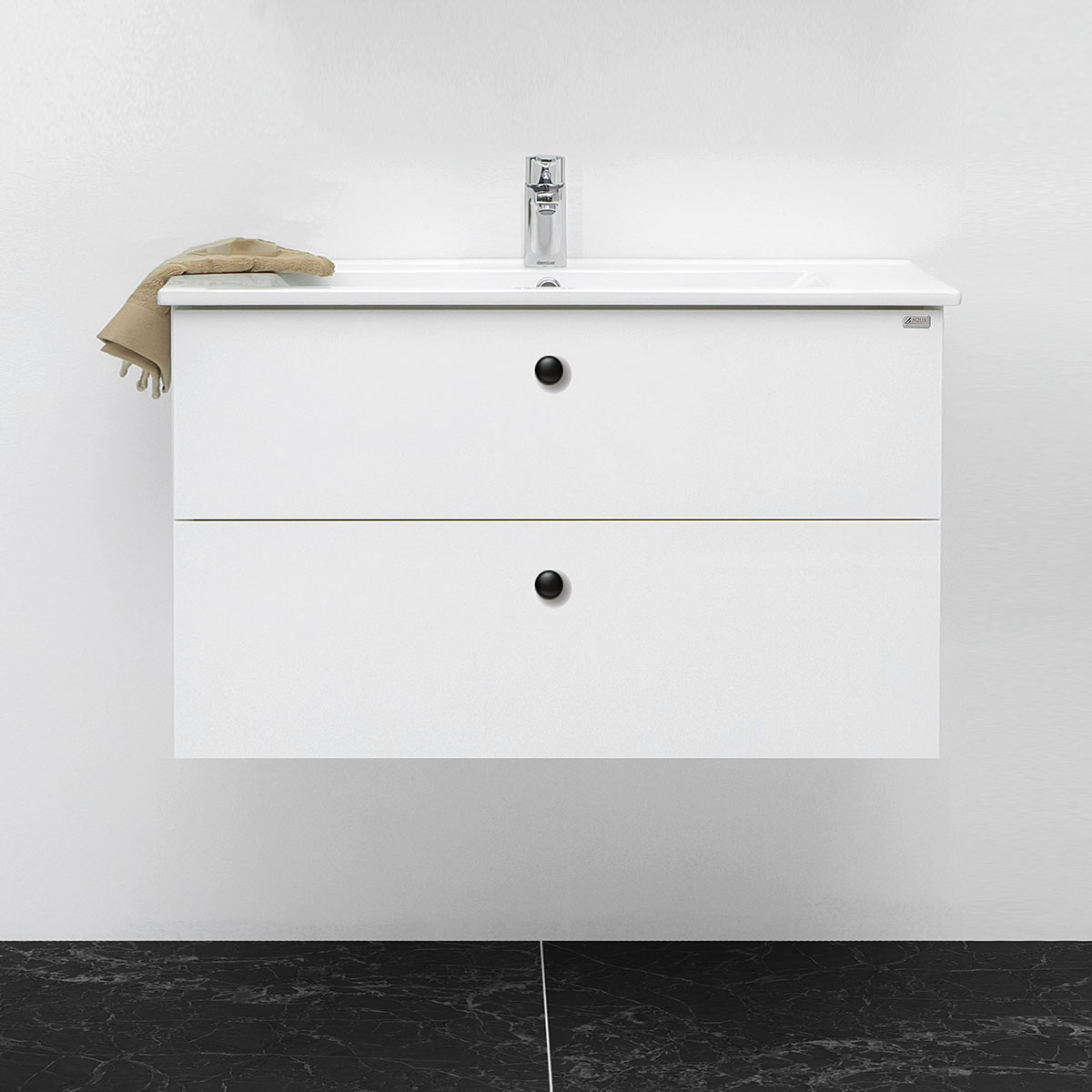 Tvättställsskåp 4AQUA Slim Med 2 Lådor