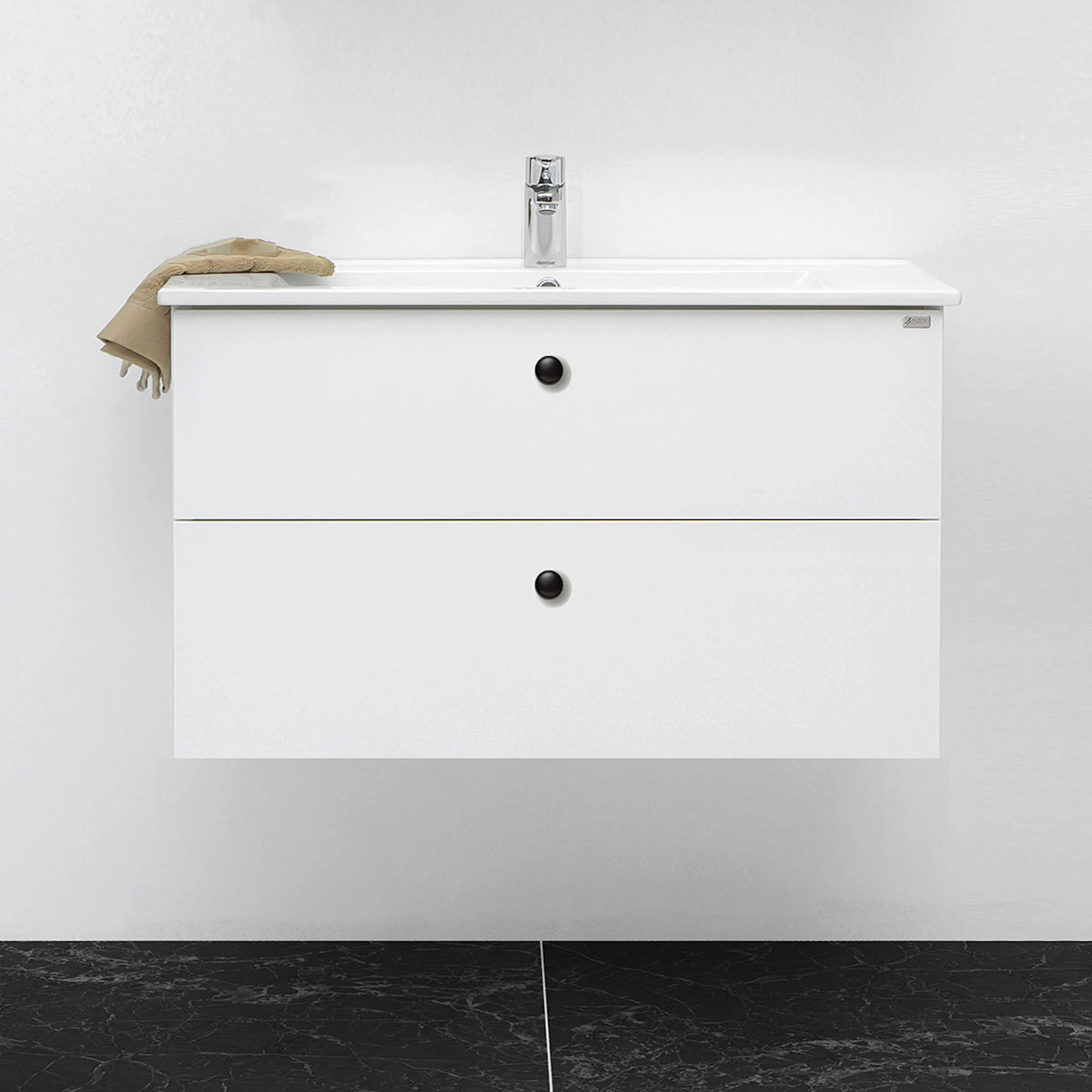 Tvättställsskåp 4AQUA Slim Med 2 Lådor