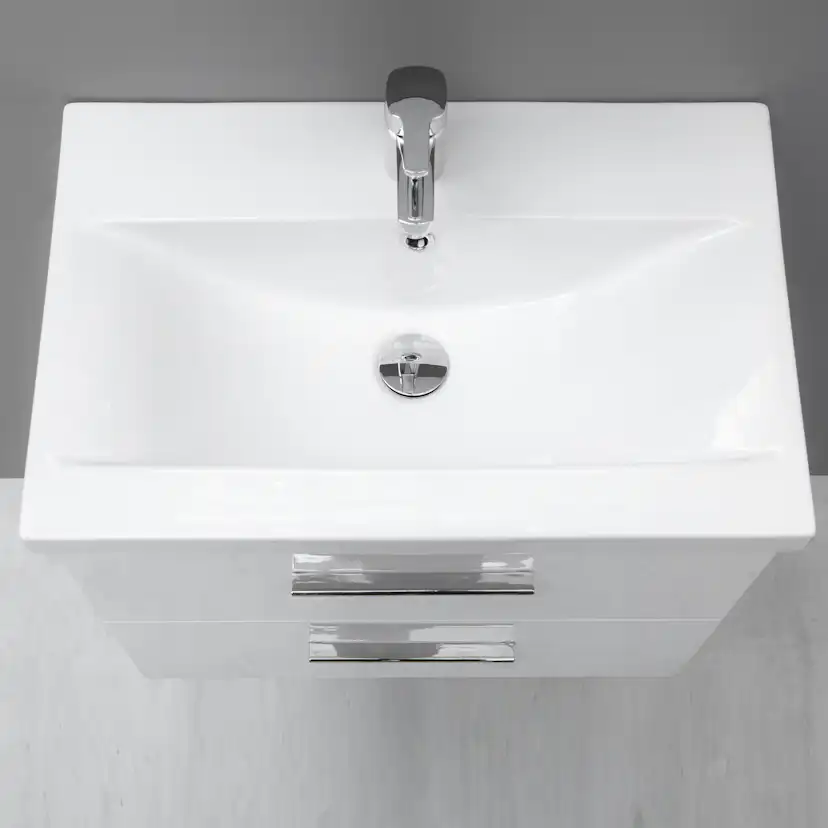 Möbelpaket 4AQUA Minimal med Tvättställ och Spegel Aura LED