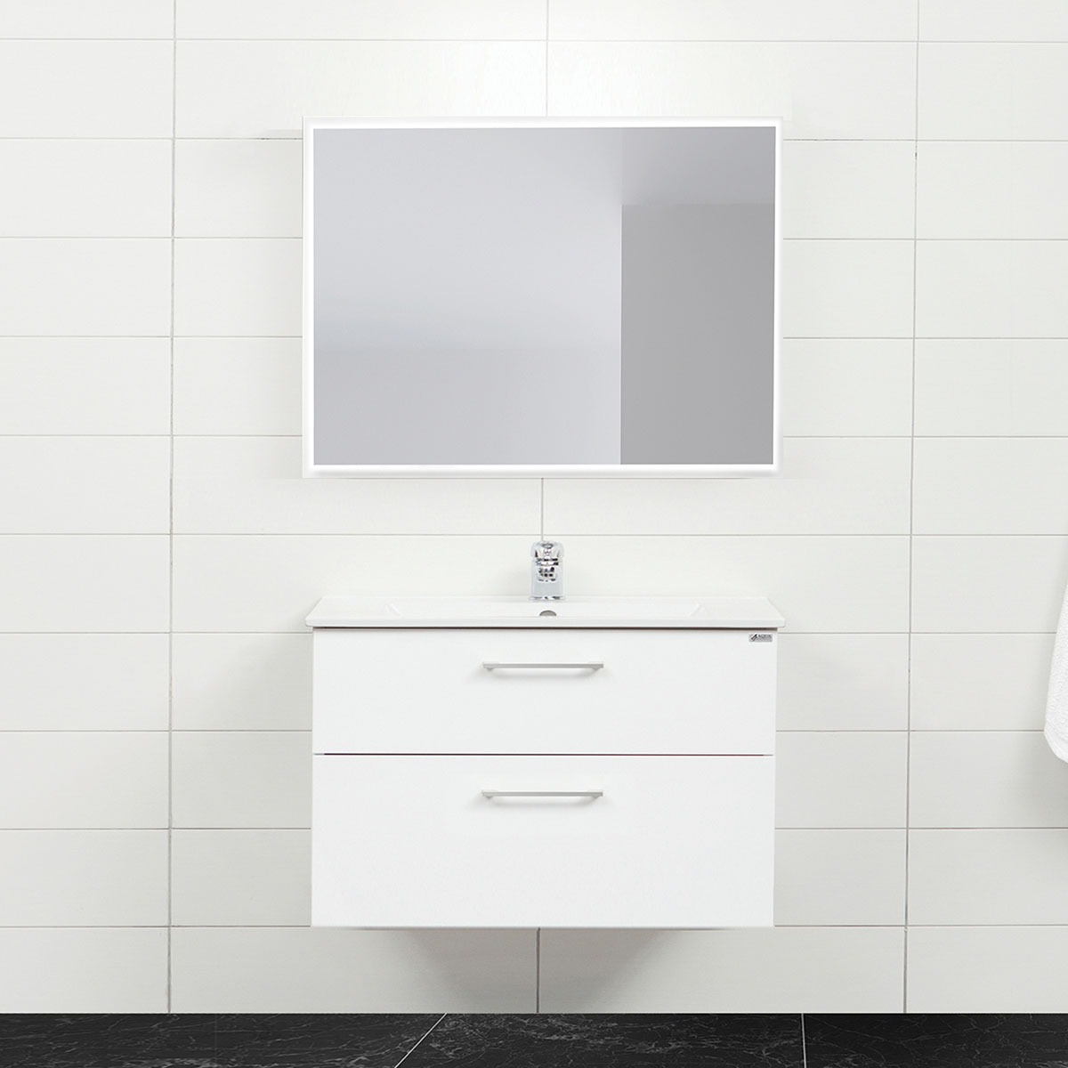 Tvättställsskåp 4AQUA Slim H Med 2 Lådor