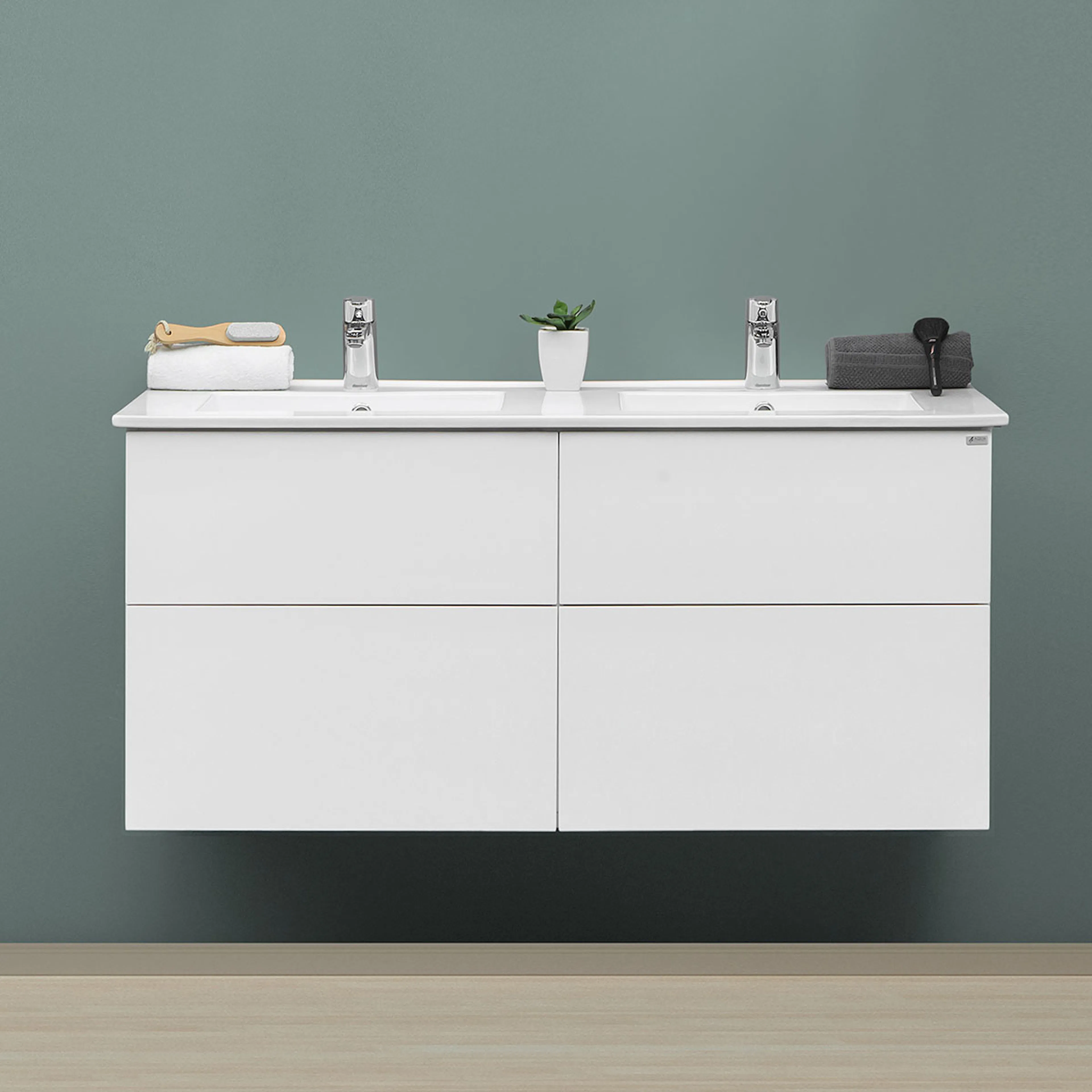 Tvättställsskåp 4AQUA Slim H Med 4 Lådor