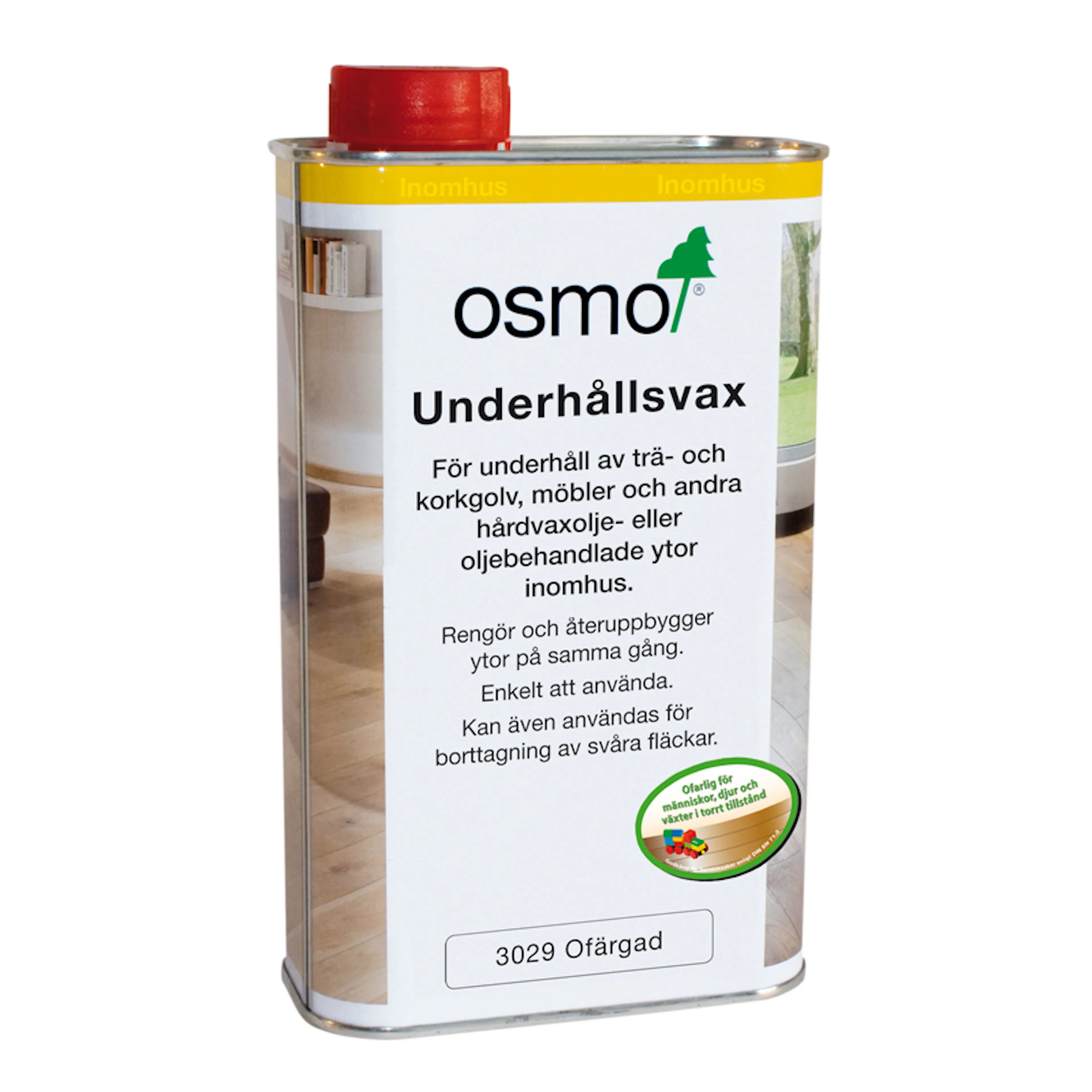 Underhållsvax Osmo 0,5 Liter, Ofärgad & Vattenavvisande
