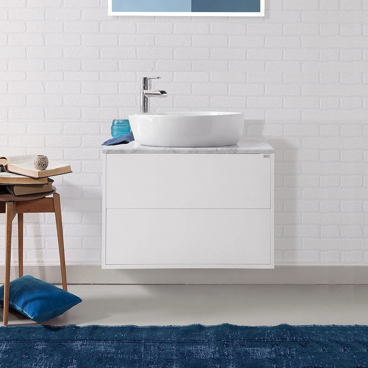 Tvättställsskåp 4AQUA 5-an Med 2 Lådor