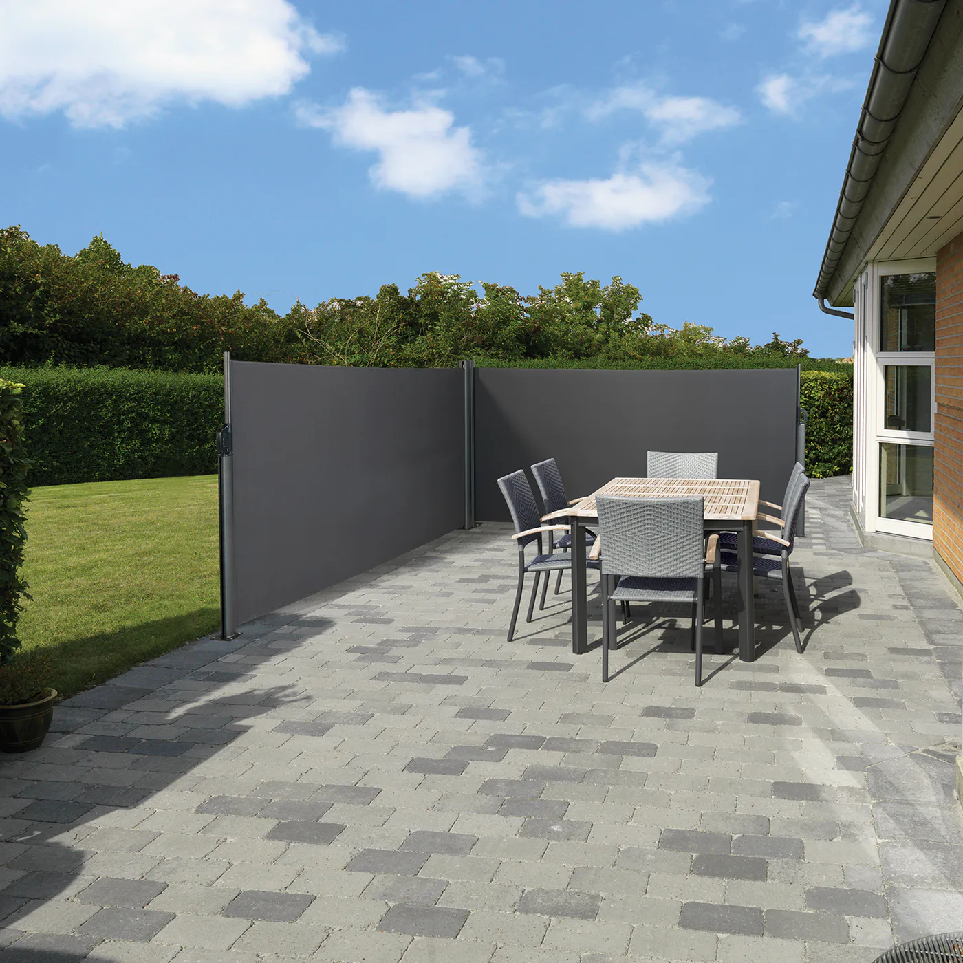 Vindskydd HORTUS Utdragbart Dubbelt