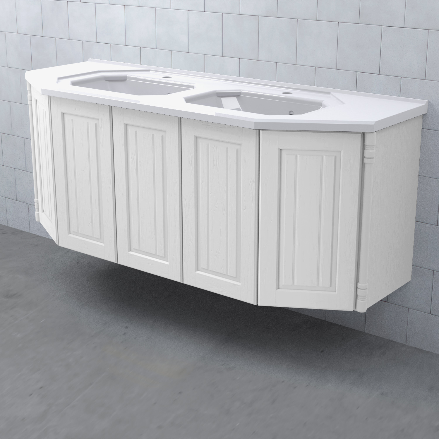 Tvättställsskåp Björbo Badrum Valhall 150 Luckor Dubbel