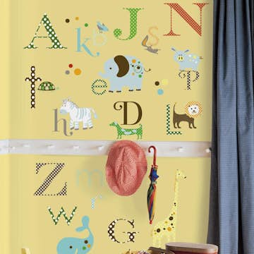 Väggdekor RoomMates Animal Alphabet