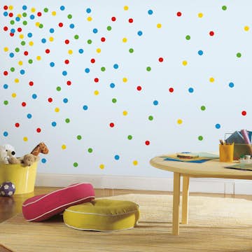 Väggdekor RoomMates Primary Confetti Dots