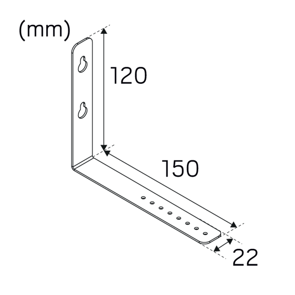 Väggfäste Hide-a-lite Liteline 90°