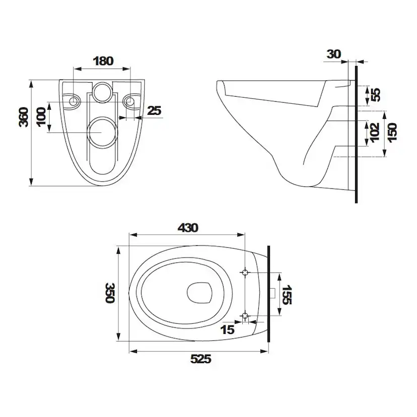 Vägghängd Toalettstol Hafa Wall