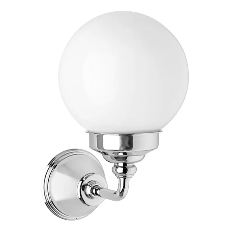 Vägglampa Damixa Tradition Krom Badrumslampa Metall/Glas