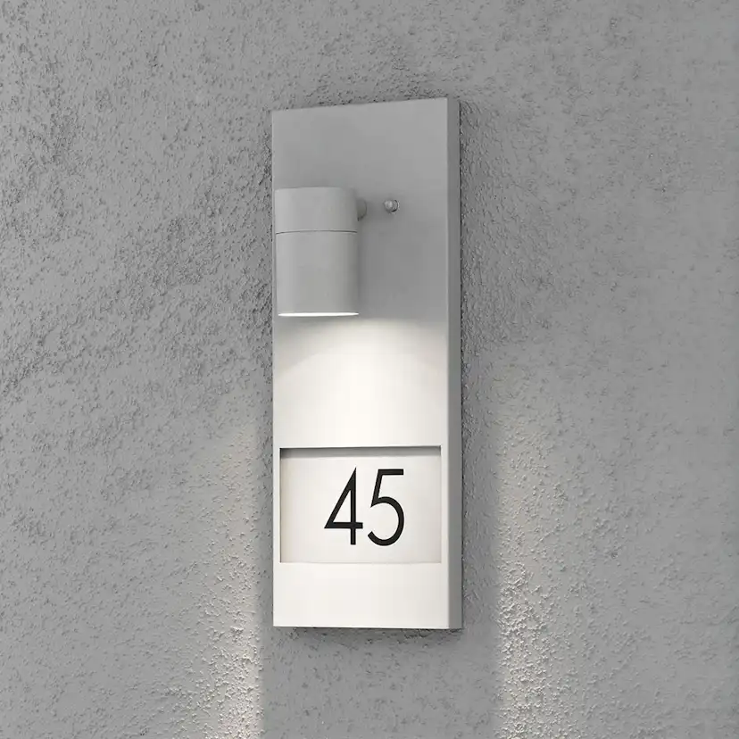 Vägglykta Gnosjö Konstsmide Modena GU10 Galvaniserad med Husnummer