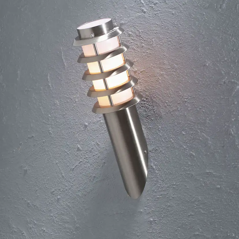 Vägglykta Gnosjö Konstsmide Trento Upp E27 Max 11W Rostfri