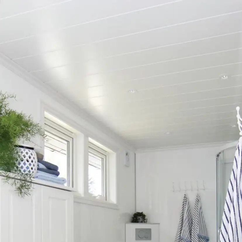 Väggpanel Huntonit penselmålad Vit