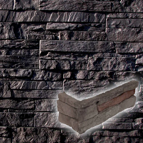 Väggsten ArtStone Hörnsten Profit Rustic Stone Black