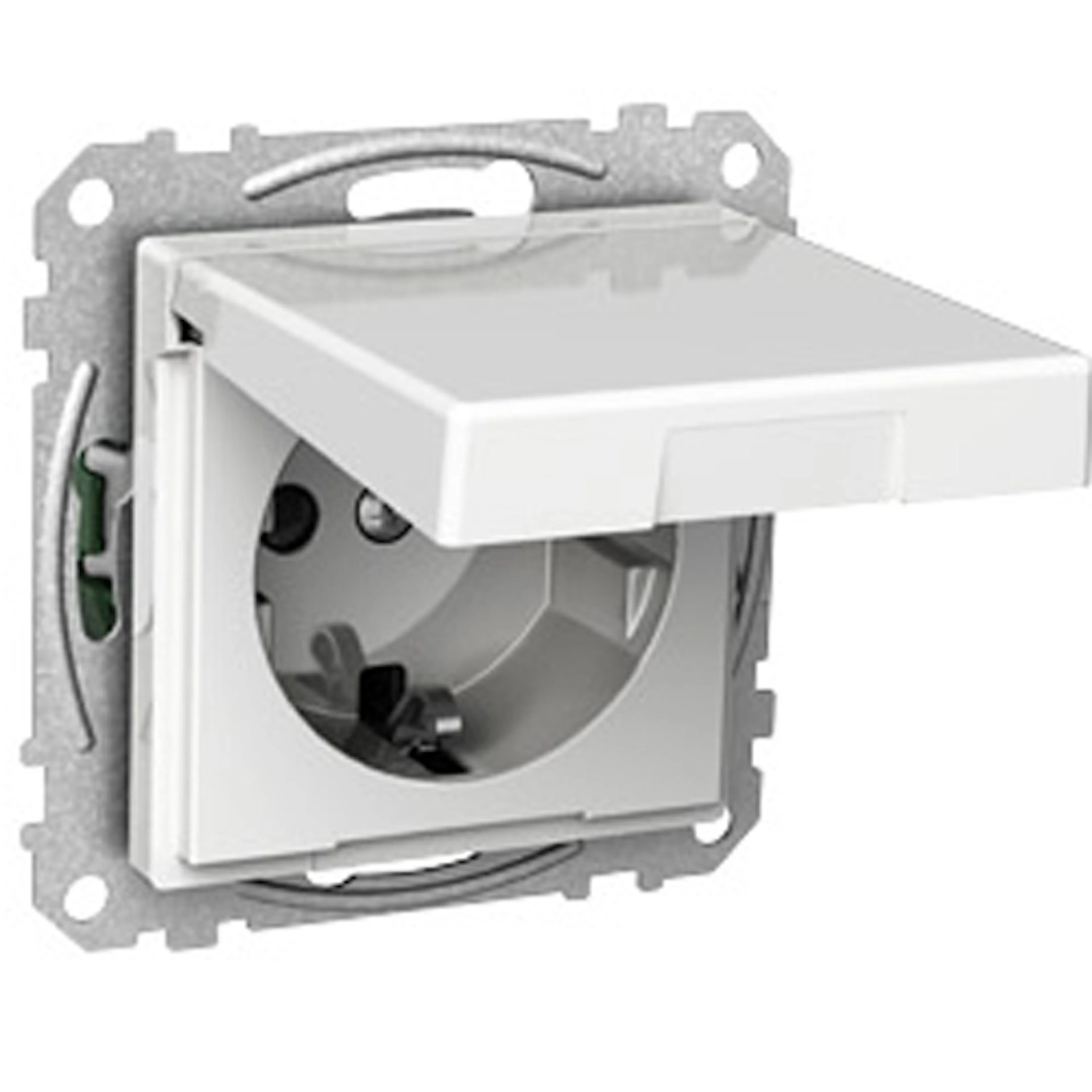 Vägguttag Schneider Electric Exxact 1-vägs Med Lock