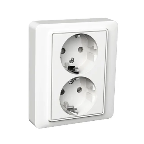 Vägguttag Schneider Electric Exxact Basic 2-vägs