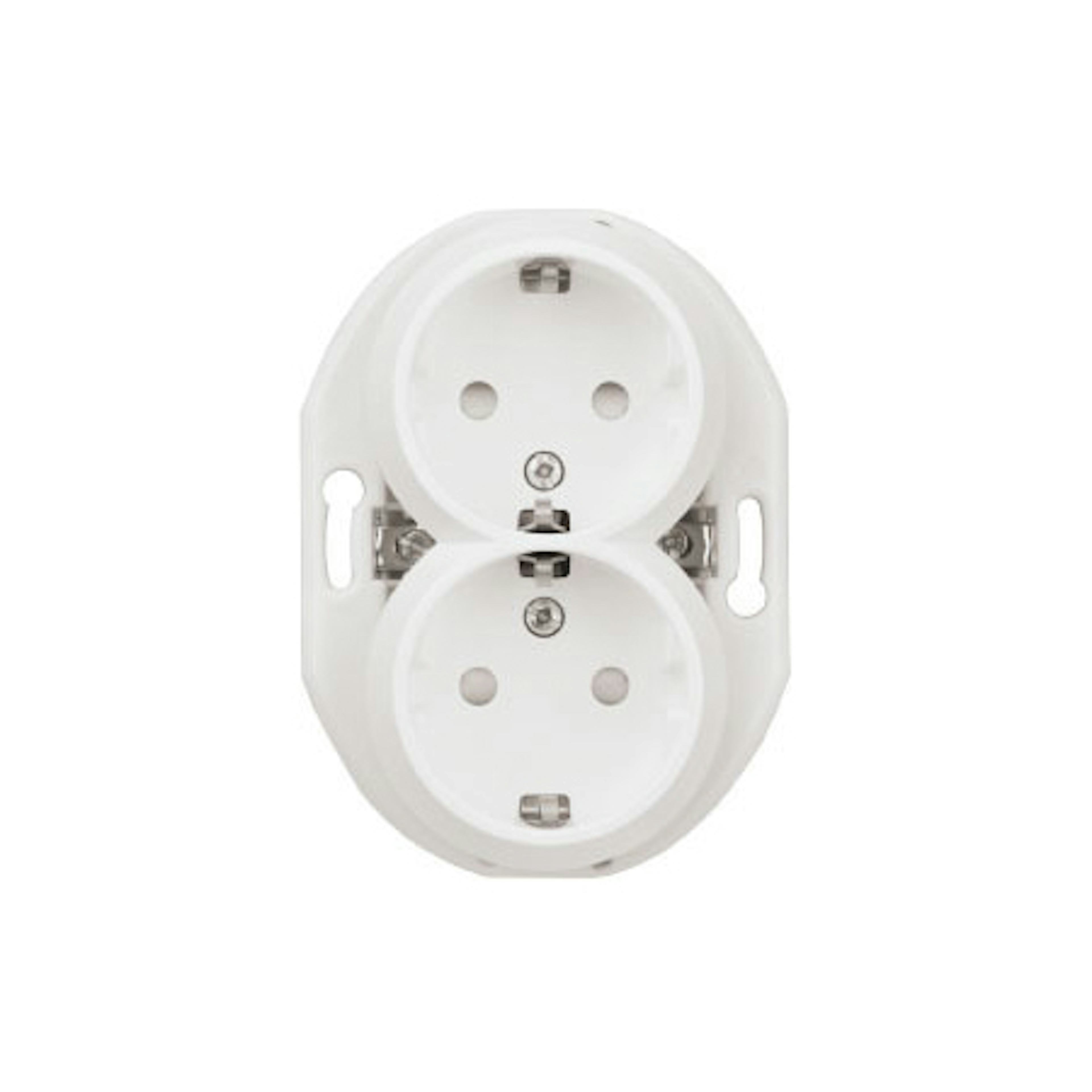 Vägguttag Schneider Electric Renova 2-vägs Jordad Separat Brunntändning