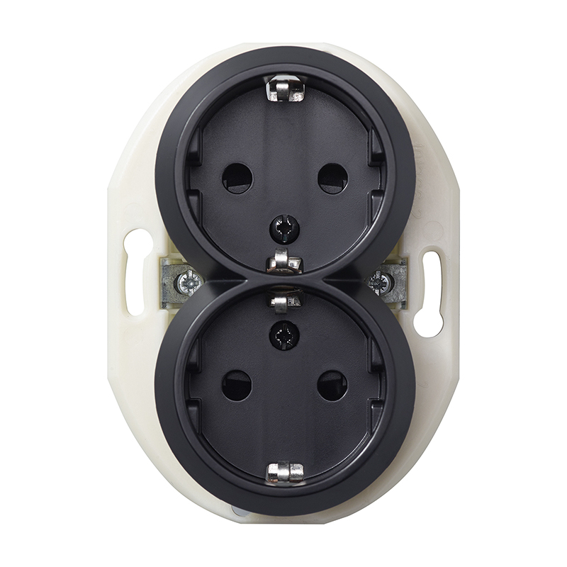 Vägguttag Schneider Electric Renova 2-vägs Jordad