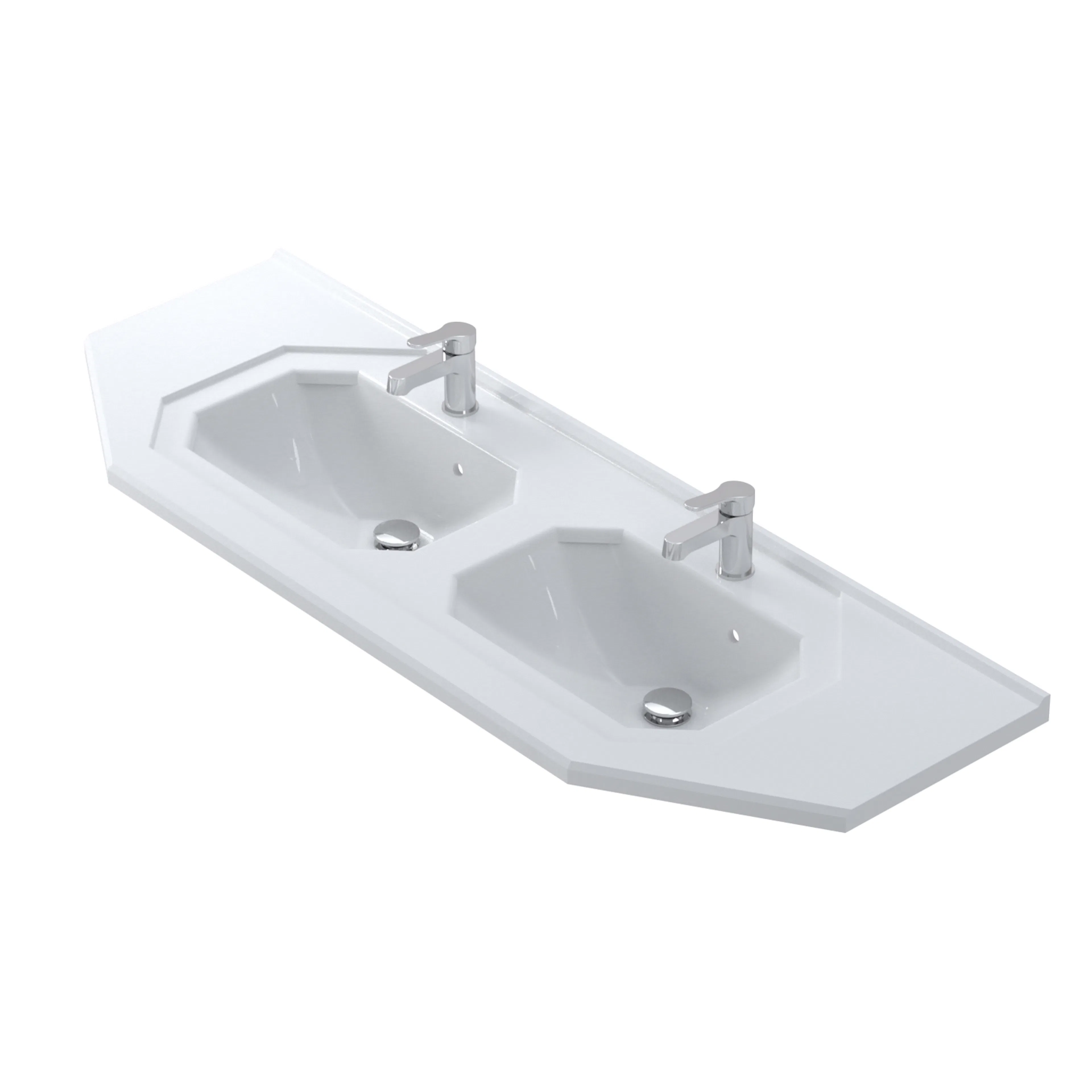 Tvättställ Björbo Badrum Valhall 1500 Dubbel Mineralkomposit