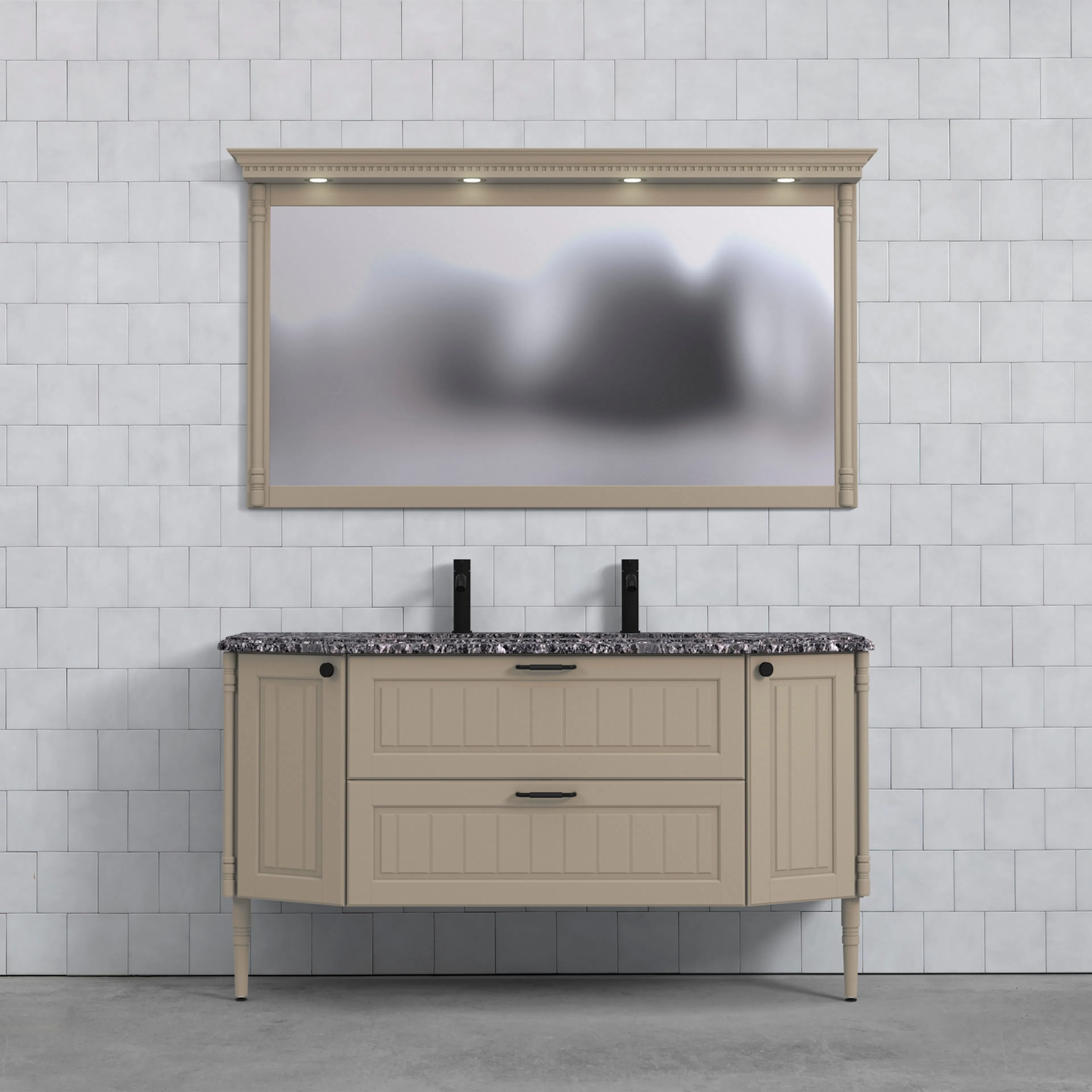 Tvättställsskåp Björbo Badrum Valhall 150 Lådor Dubbel