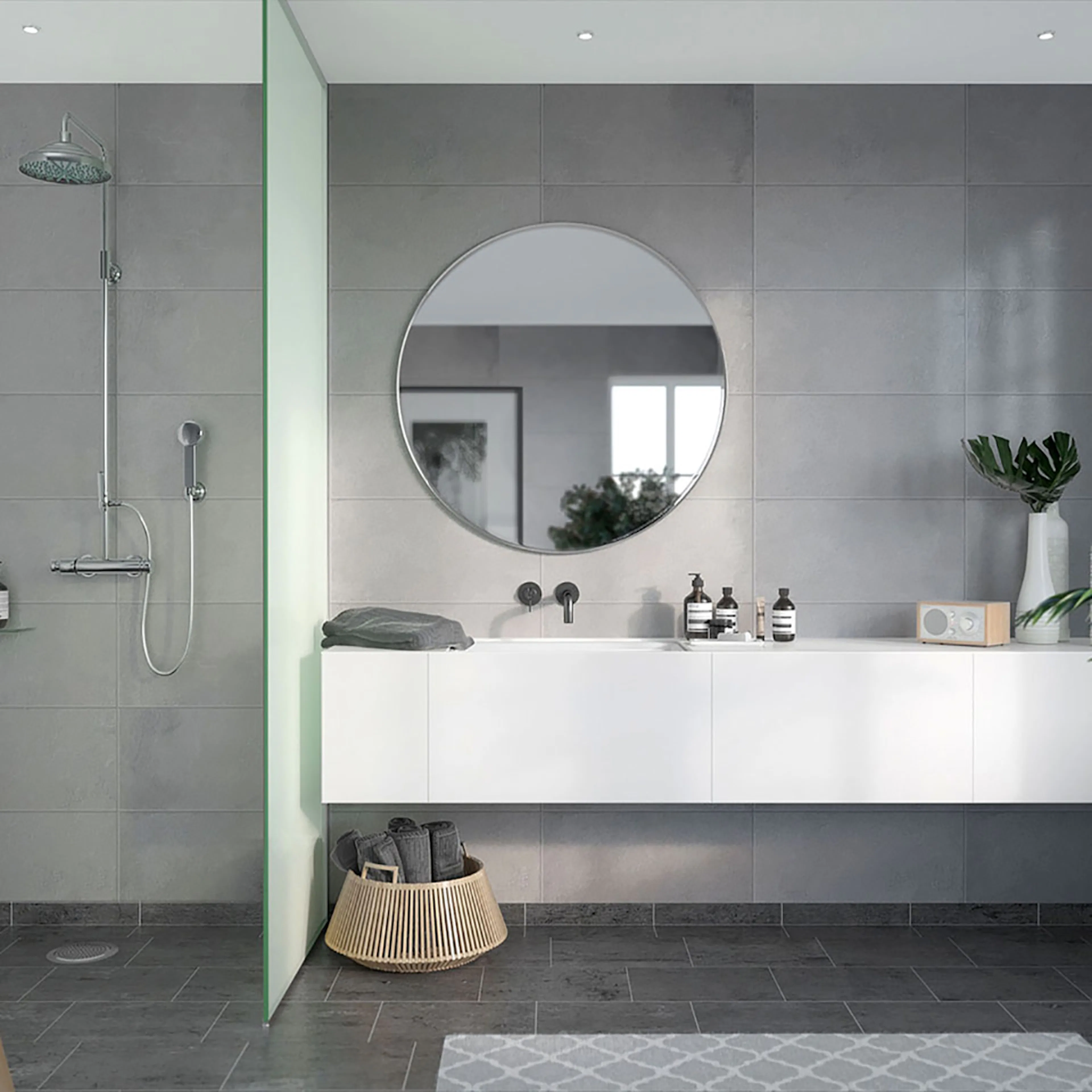 Våtrumsskiva Fibo Casablanca Gris Grande