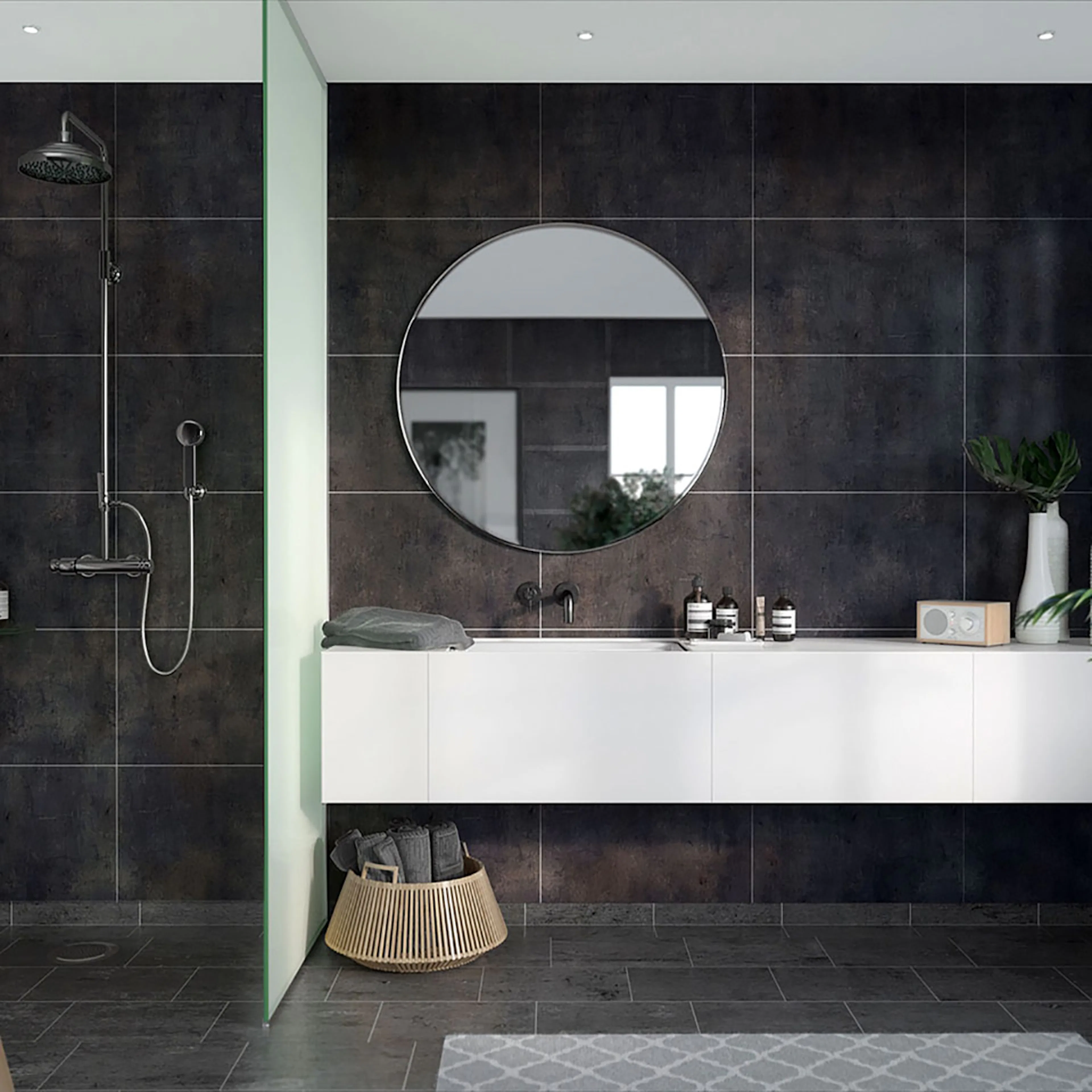 Våtrumsskiva Fibo Lentini Dark 8056-M6040 STN