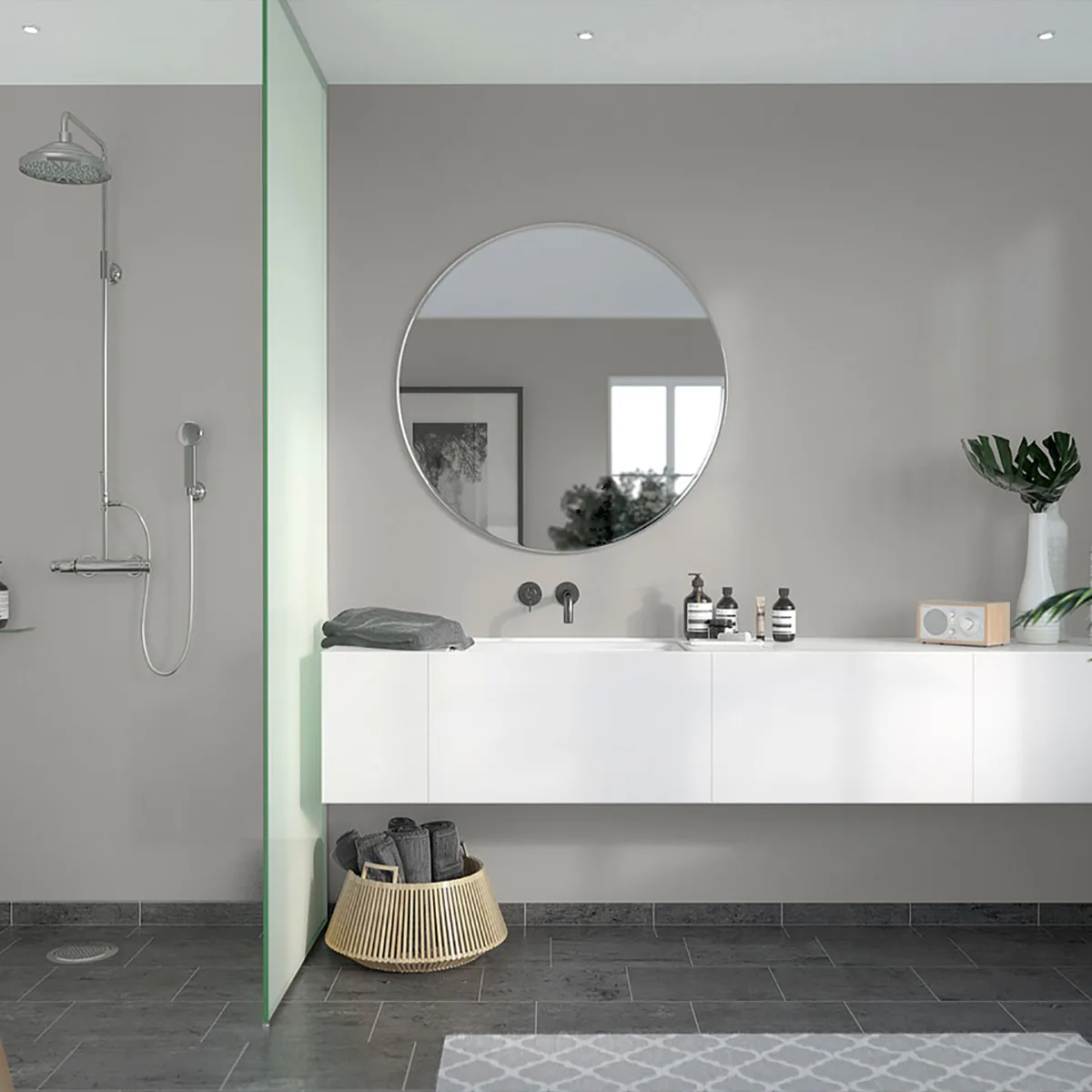 Våtrumsskiva Fibo Polargrå 172 S