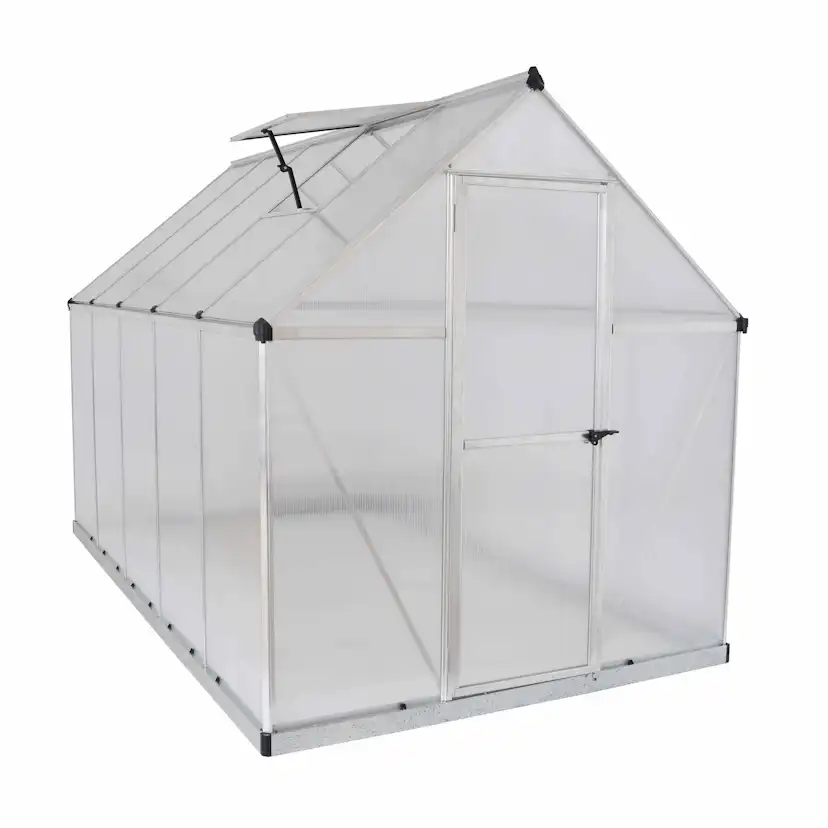 Växthus gop Multi Line Mythos Aluminiumram med UV-Skyddat Polykarbonatglas, 5.7 m²