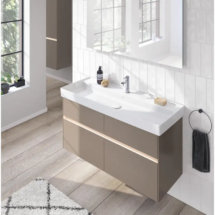 Tvättställsskåp Villeroy & Boch Collaro 115 cm med 4 Lådor för Inbyggt Skåpstvättställ