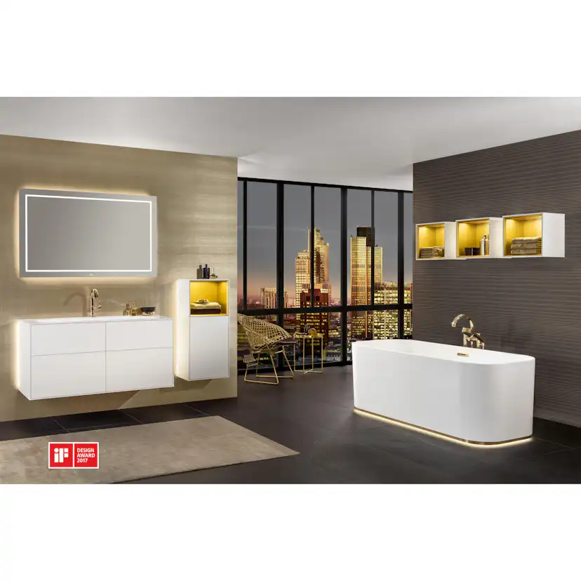 Väggskåp Villeroy & Boch Finion med 1 Dörr och Öppen Hylla Uppe 418 mm