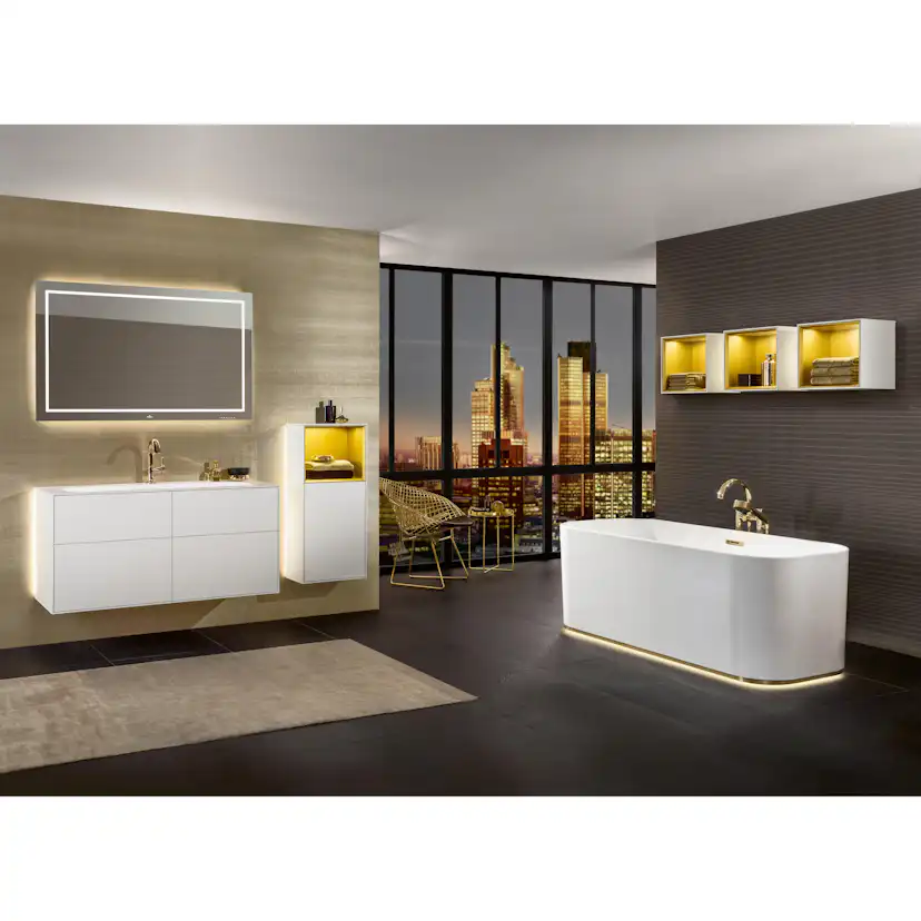 Väggskåp Villeroy & Boch Finion med 1 Dörr och Öppen Hylla Uppe 418 mm