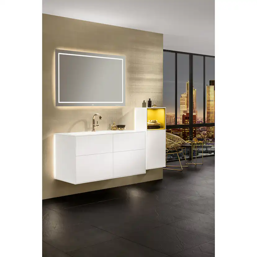 Väggskåp Villeroy & Boch Finion med 1 Dörr och Öppen Hylla Uppe 418 mm