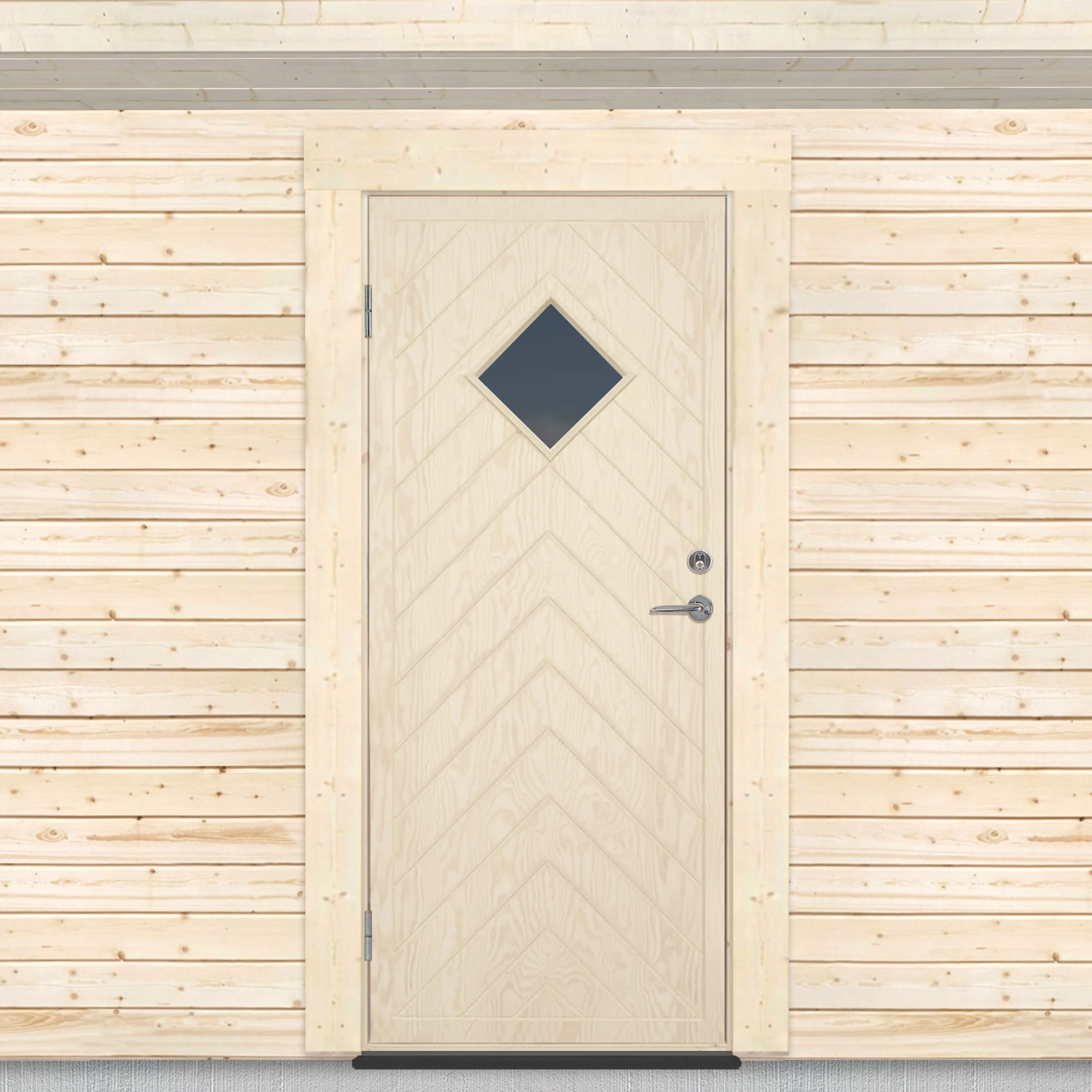 Varmförrådsdörr Sveadörren Fiskben Obehandlad